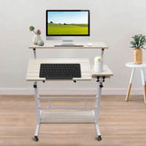 Mobile Standing Desk Adjustable Stand Up Laptop Desk Workstation for Home Office - GiFTiFY