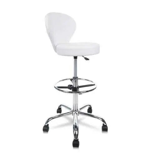 Ergonomic Rolling Spa Stool with Backrest & Footrest Rolling Spa Stool by Zopi