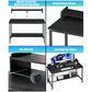 Stylish Black Computer Desk with Storage Shelves - GiFTiFY