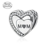 S925 Sterling Silver CharmsTo Mom Heart Charm For Women Jewelry Bracelet Necklace Accessories - GiFTiFY