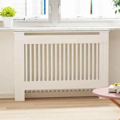 Stylish White Radiator Cover with Storage Shelf - GiFTiFY