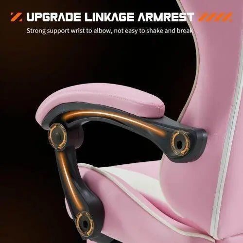 Ergonomic PU Leather Gaming Chair - Adjustable & Stylish - GiFTiFY