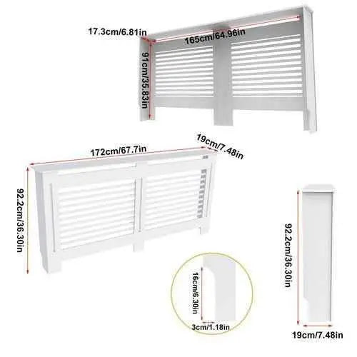 Stylish White Radiator Cover with Storage Shelf - GiFTiFY