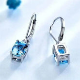 Fashion Women Blue Zircon Drop Dangle Earrings Jewelry Accessories Gift New - GiFTiFY