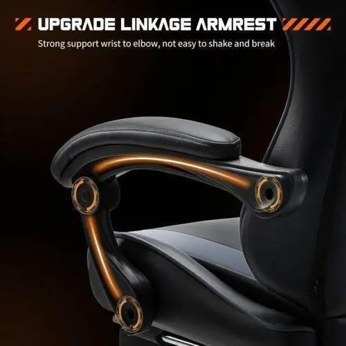 Ergonomic PU Leather Gaming Chair - Adjustable & Stylish - GiFTiFY