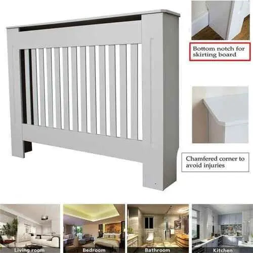 Stylish White Radiator Cover with Storage Shelf - GiFTiFY