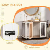 Portable Modern Dog Crate End Table with Wheels - GiFTiFY