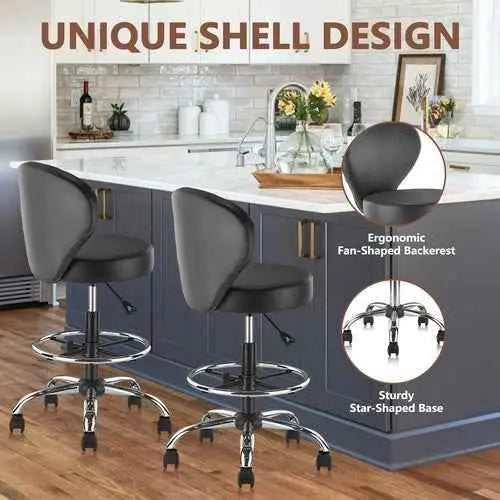 Hydraulic Spa Salon Chair with Backrest & Footrest - GiFTiFY