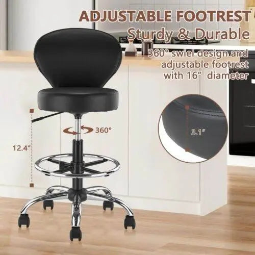Hydraulic Spa Salon Chair with Backrest & Footrest - GiFTiFY