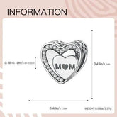 S925 Sterling Silver CharmsTo Mom Heart Charm For Women Jewelry Bracelet Necklace Accessories - GiFTiFY
