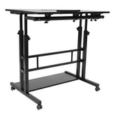 Mobile Standing Desk Adjustable Stand Up Laptop Desk Workstation for Home Office - GiFTiFY