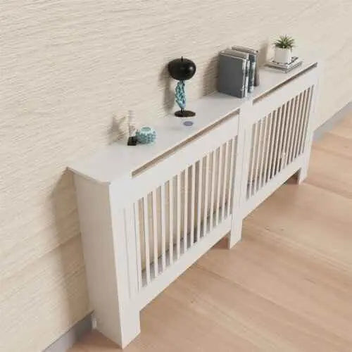 Stylish White Radiator Cover with Storage Shelf - GiFTiFY