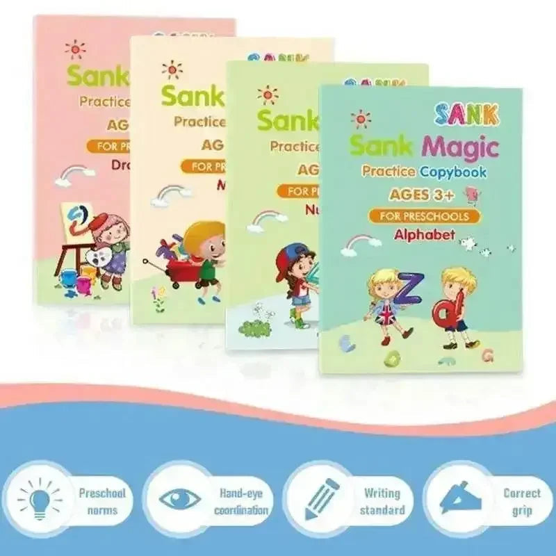 Sank Magic Practice Copybook for Preschoolers Boost Child’s Writing Potential. Sank Magic Practice Copybook! - GiFTiFY