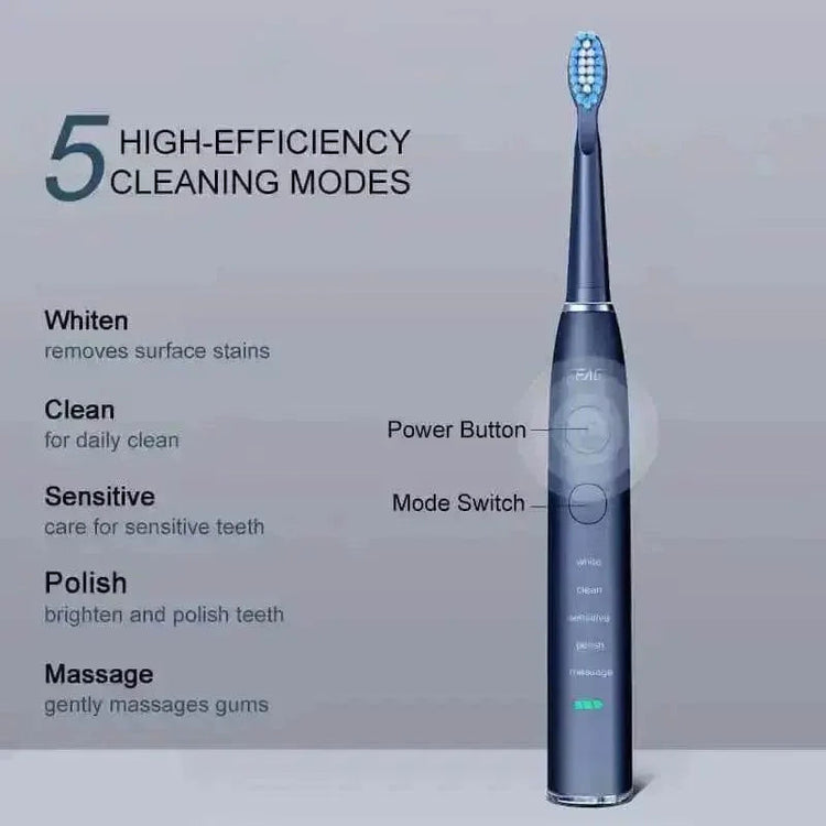 Seago Electric Sonic Toothbrush Black with Case - GiFTiFY