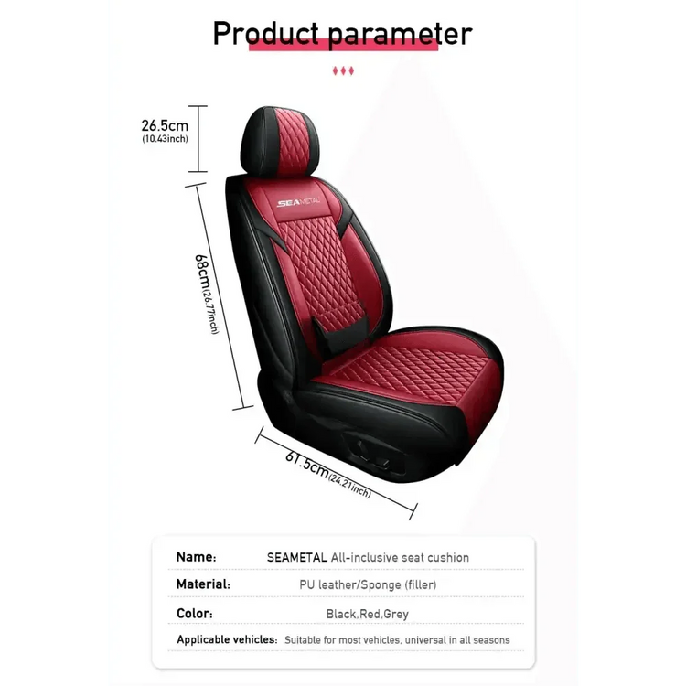 Red and Black Car Seat Cover Set - GiFTiFY