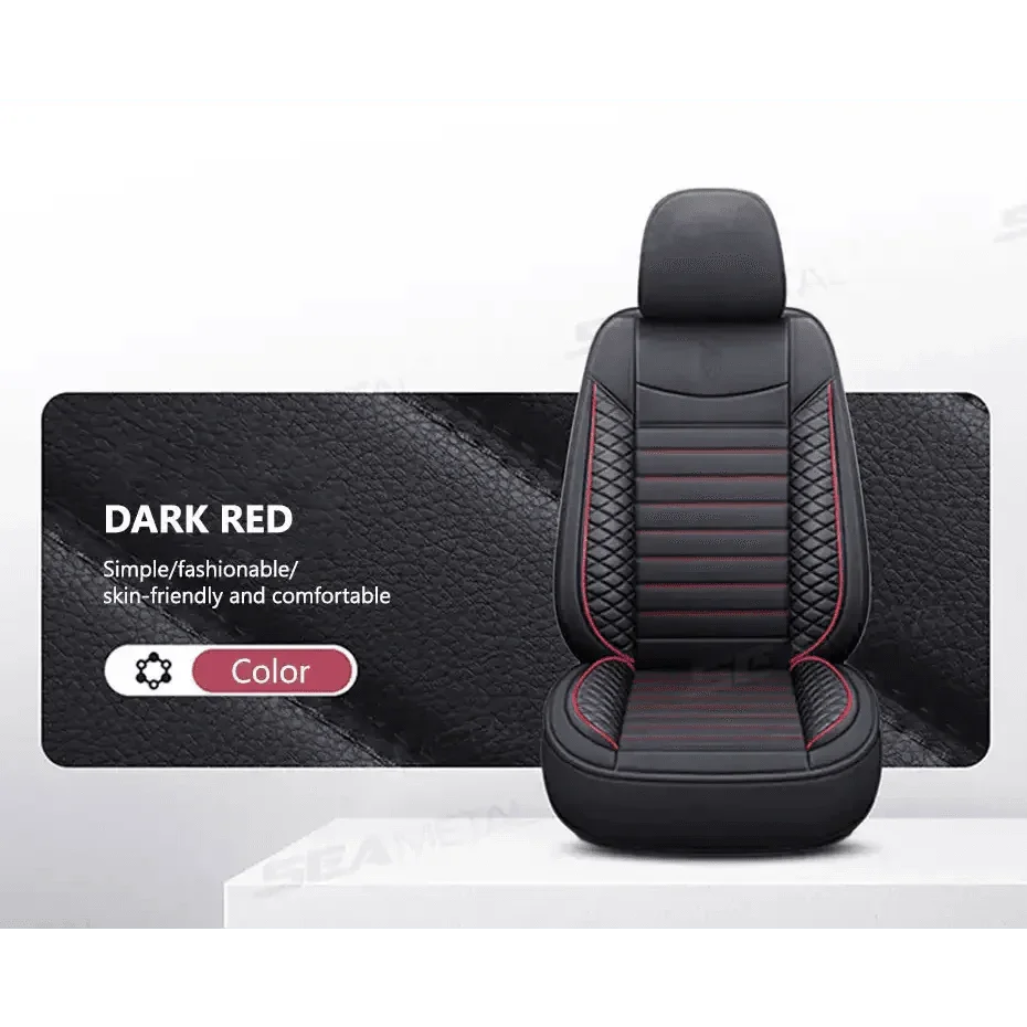 Black Leather Car Seat Covers Seametal Car Seat - GiFTiFY