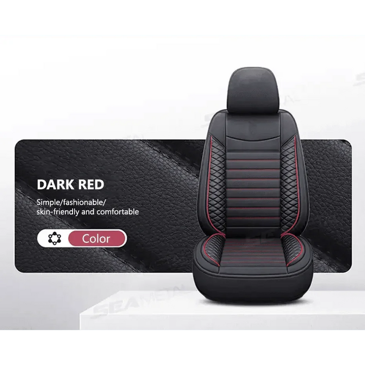 Black Leather Car Seat Covers Seametal Car Seat - GiFTiFY