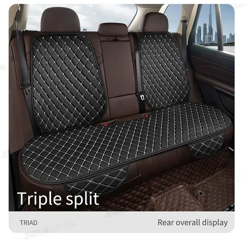 Black Quilted Leather Car Seat Coversaicg_is_generated,car seat cover,car seat protective cover,cars accessories,internal car accessories
