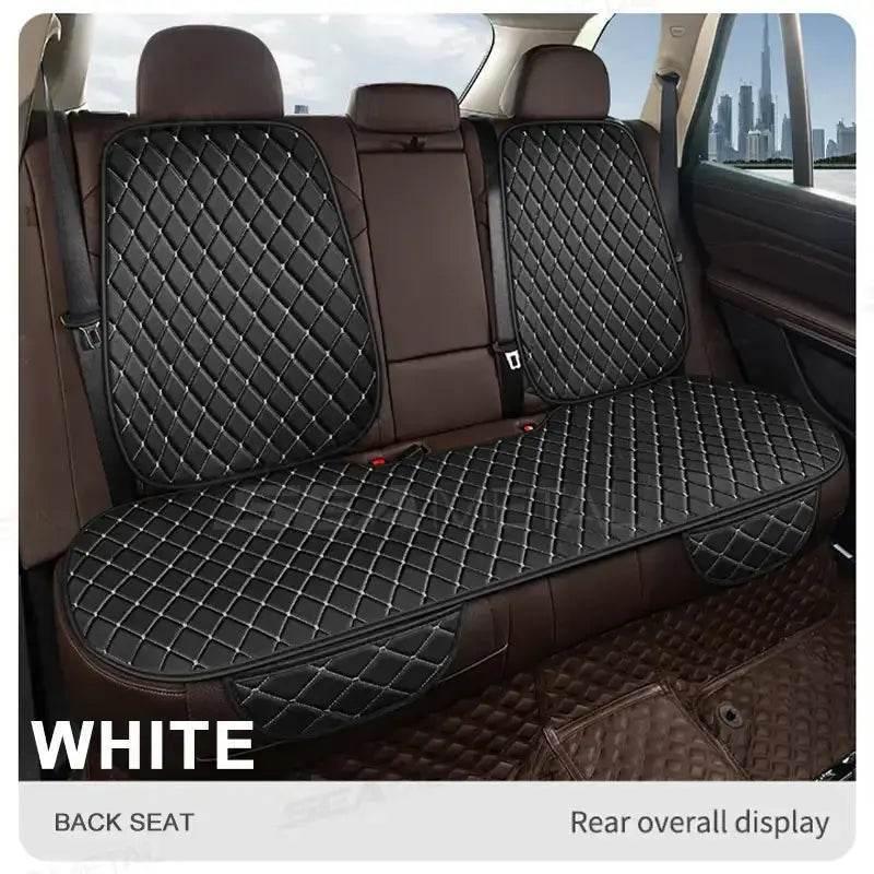 Black Quilted Leather Car Seat Covers - GiFTiFY