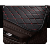 Black Quilted Leather Car Seat Covers - GiFTiFY