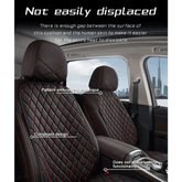 Black Quilted Leather Car Seat Covers - GiFTiFY