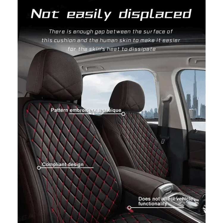 Black Quilted Leather Car Seat Covers - GiFTiFY