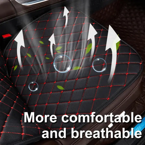 Black Quilted Leather Car Seat Coversaicg_is_generated,car seat cover,car seat protective cover,cars accessories,internal car accessories