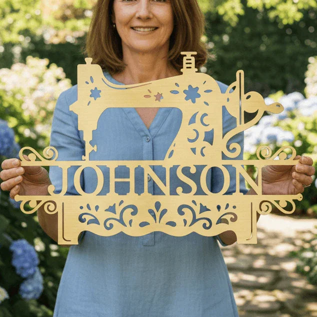 Sewing Sign - Custom Metal Sign, Christmas Gift - Quilting Room Decor - GiFTiFY