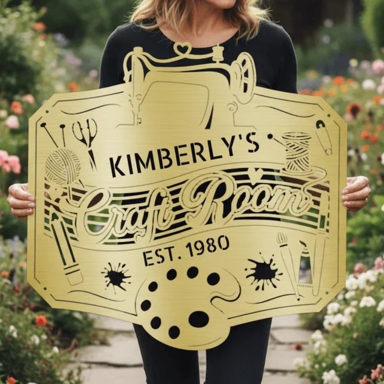 Craft Room Custom Metal Sign – Tailored for Sewing, Quilting, or Crochet - GiFTiFY