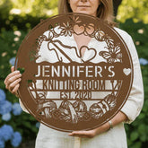 Crochet Craft Room Custom Metal Sign – Unique Decor for Yarn Lovers - GiFTiFY