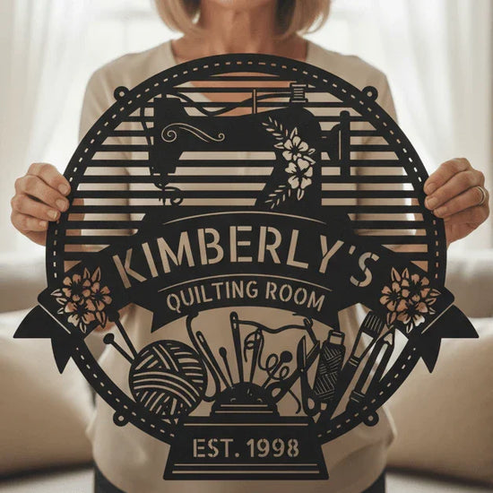 Custom Metal Sign for Sewing Room – Perfect for Crochet Lovers - GiFTiFY