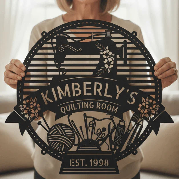 Custom Metal Sign for Sewing Room – Perfect for Crochet Lovers - GiFTiFY