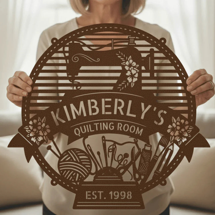 Custom Metal Sign for Sewing Room – Perfect for Crochet Lovers - GiFTiFY