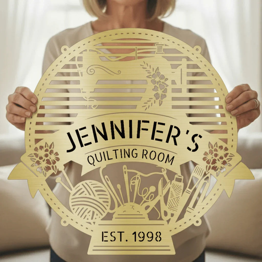 Custom Metal Sign for Sewing Room – Perfect for Crochet Lovers - GiFTiFY