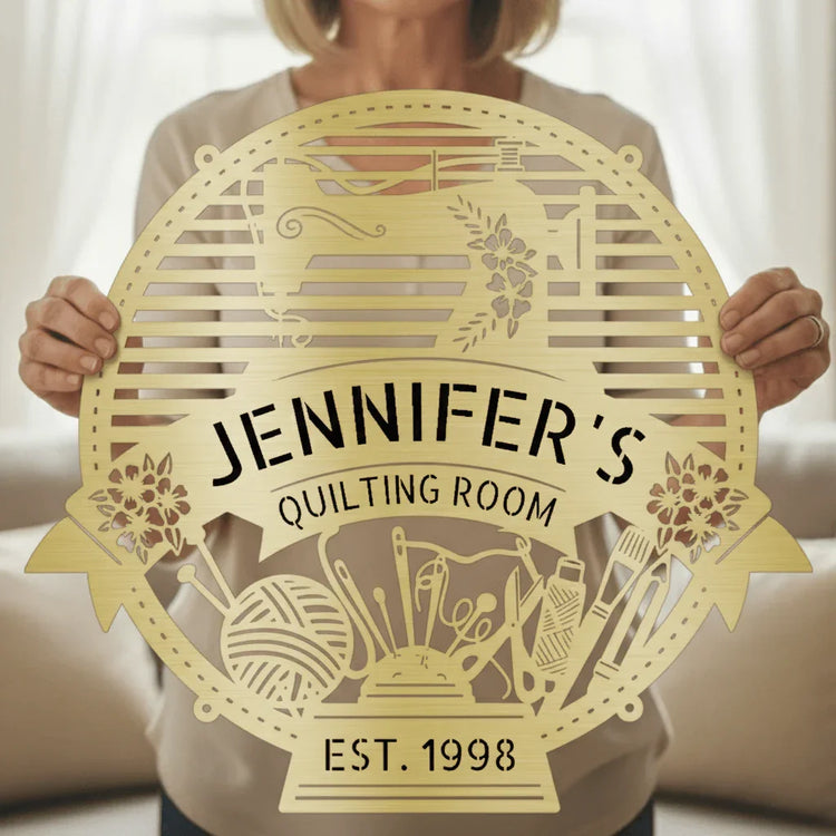 Custom Metal Sign for Sewing Room – Perfect for Crochet Lovers - GiFTiFY