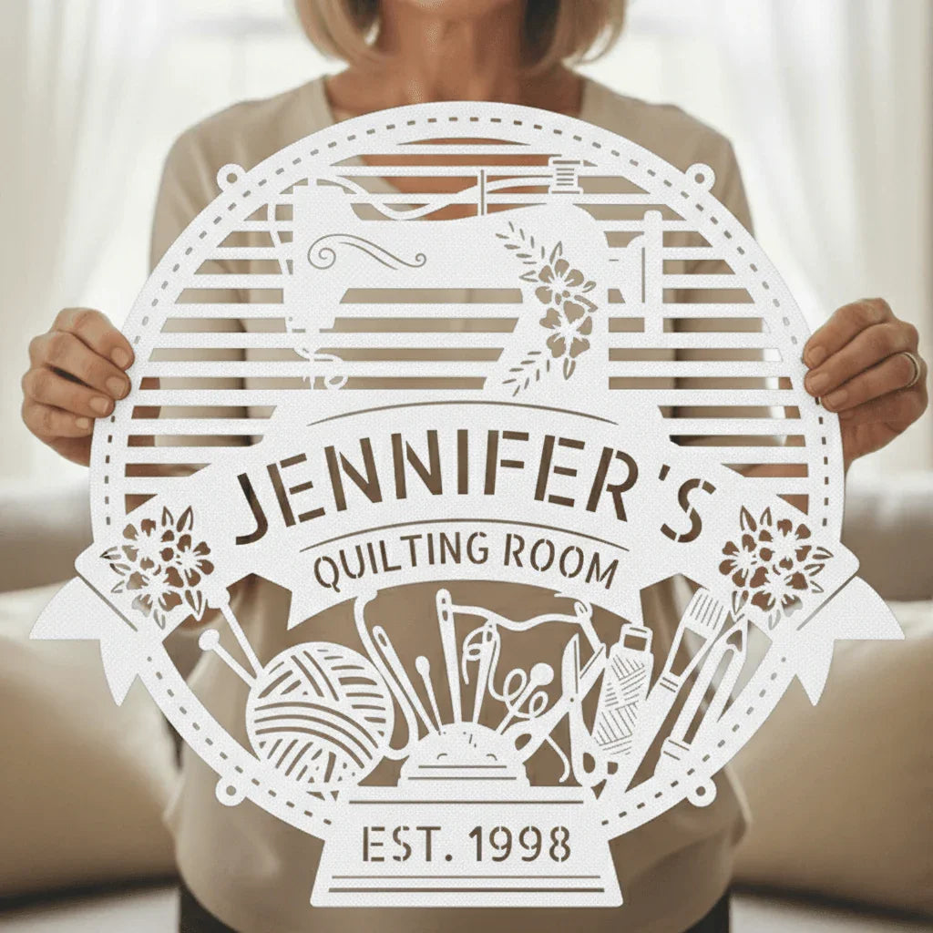 Custom Metal Sign for Sewing Room – Perfect for Crochet Lovers - GiFTiFY