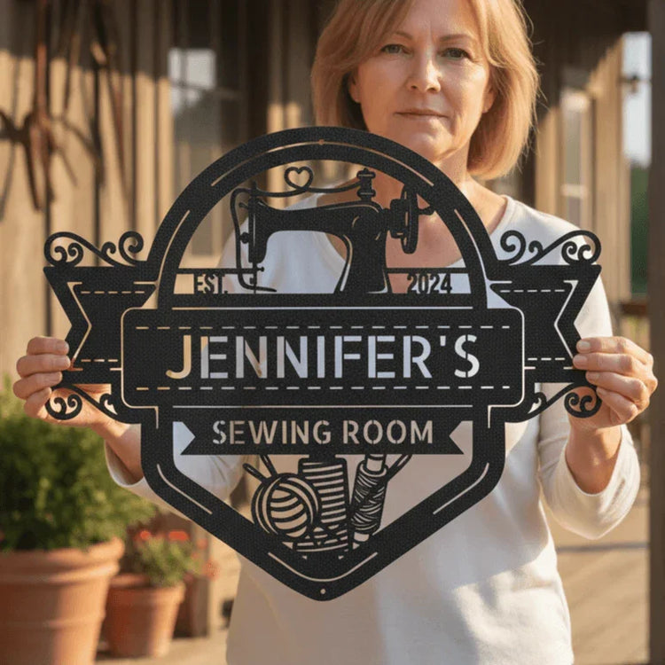 Custom Metal Sign for Quilting & Sewing Craft Rooms - GiFTiFY