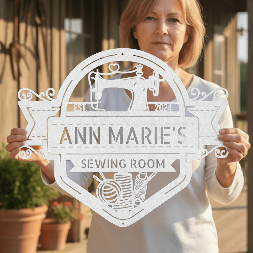Custom Metal Sign for Quilting & Sewing Craft Rooms - GiFTiFY