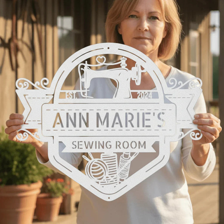 Custom Metal Sign for Quilting & Sewing Craft Rooms - GiFTiFY