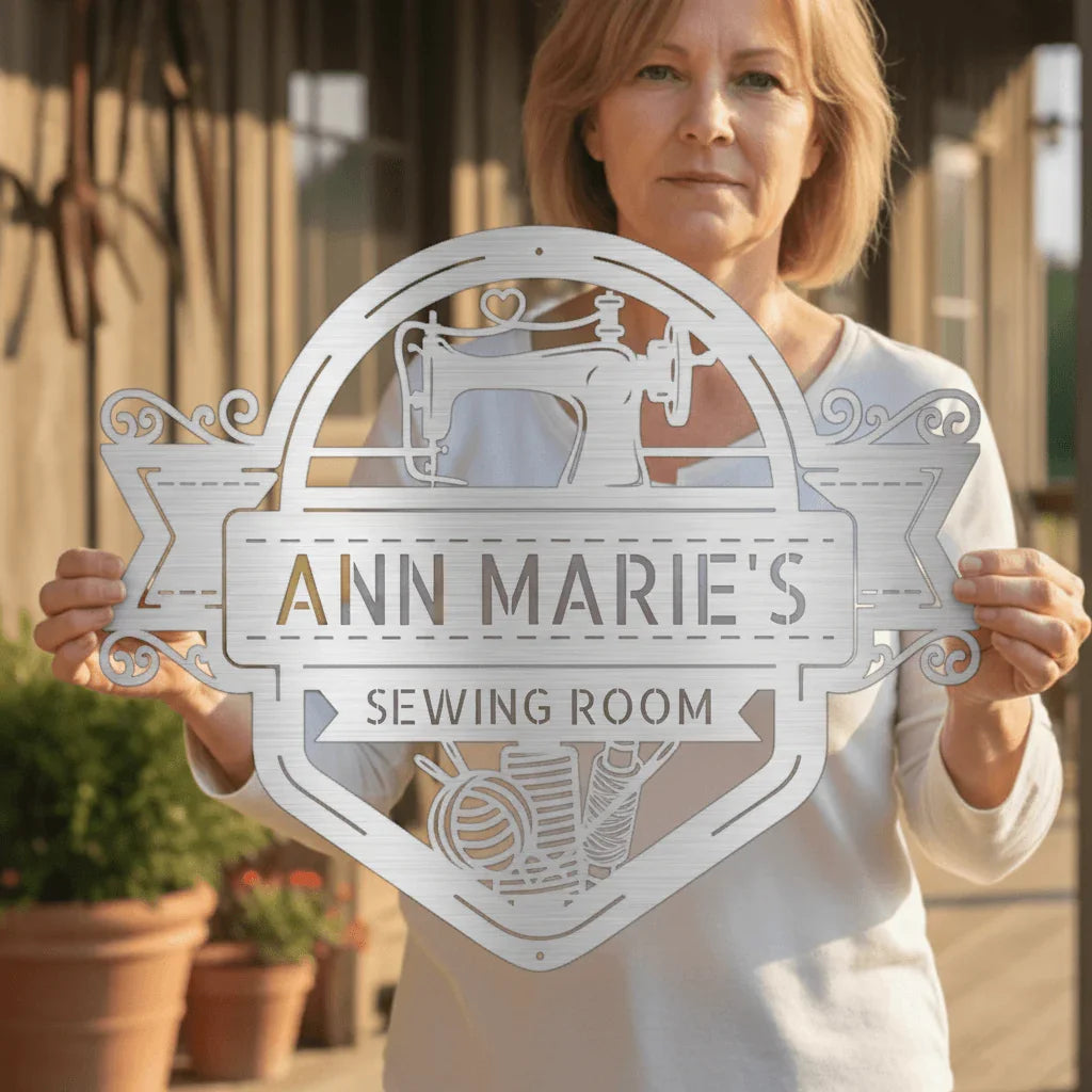 Custom Metal Sign for Quilting & Sewing Craft Rooms - GiFTiFY