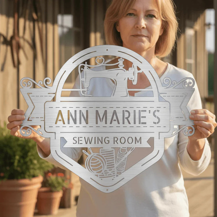 Custom Metal Sign for Quilting & Sewing Craft Rooms - GiFTiFY