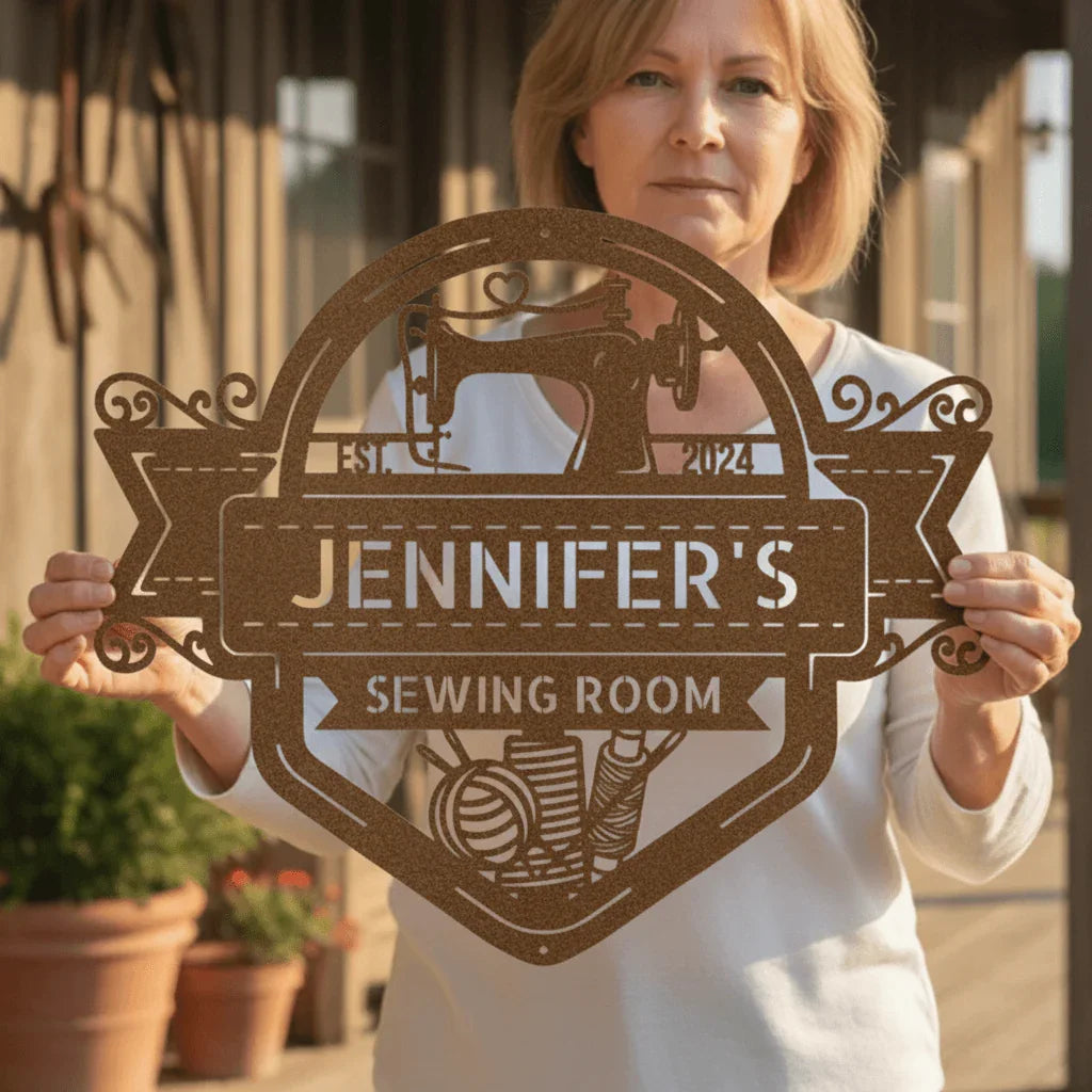 Custom Metal Sign for Quilting & Sewing Craft Rooms - GiFTiFY