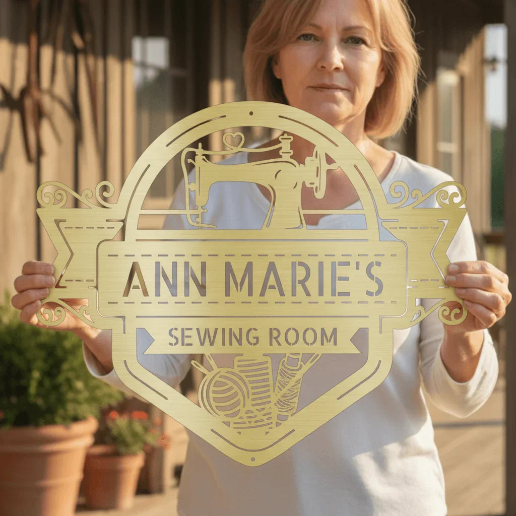 Custom Metal Sign for Quilting & Sewing Craft Rooms - GiFTiFY