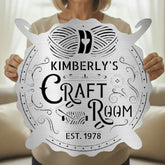 Crochet & Craft Room Custom Metal Sign – Sewing Room Decor - GiFTiFY