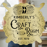 Crochet & Craft Room Custom Metal Sign – Sewing Room Decor - GiFTiFY