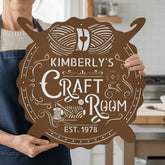 Crochet & Craft Room Custom Metal Sign – Sewing Room Decor - GiFTiFY