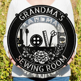 Sewing Love - Personalized Metal Sign for Sewing Room Decor - GiFTiFY
