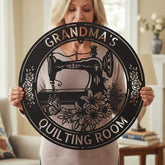 Sewing Sign - Personalized Metal Sign for Quilting Room Decor - GiFTiFY