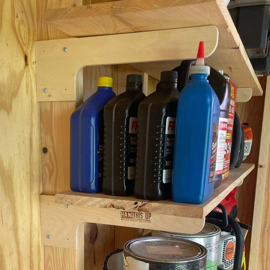 Shed Shelf Bracket Kit | Heavy-Duty Shed Organizer HangThis Up My Shed Organizing System