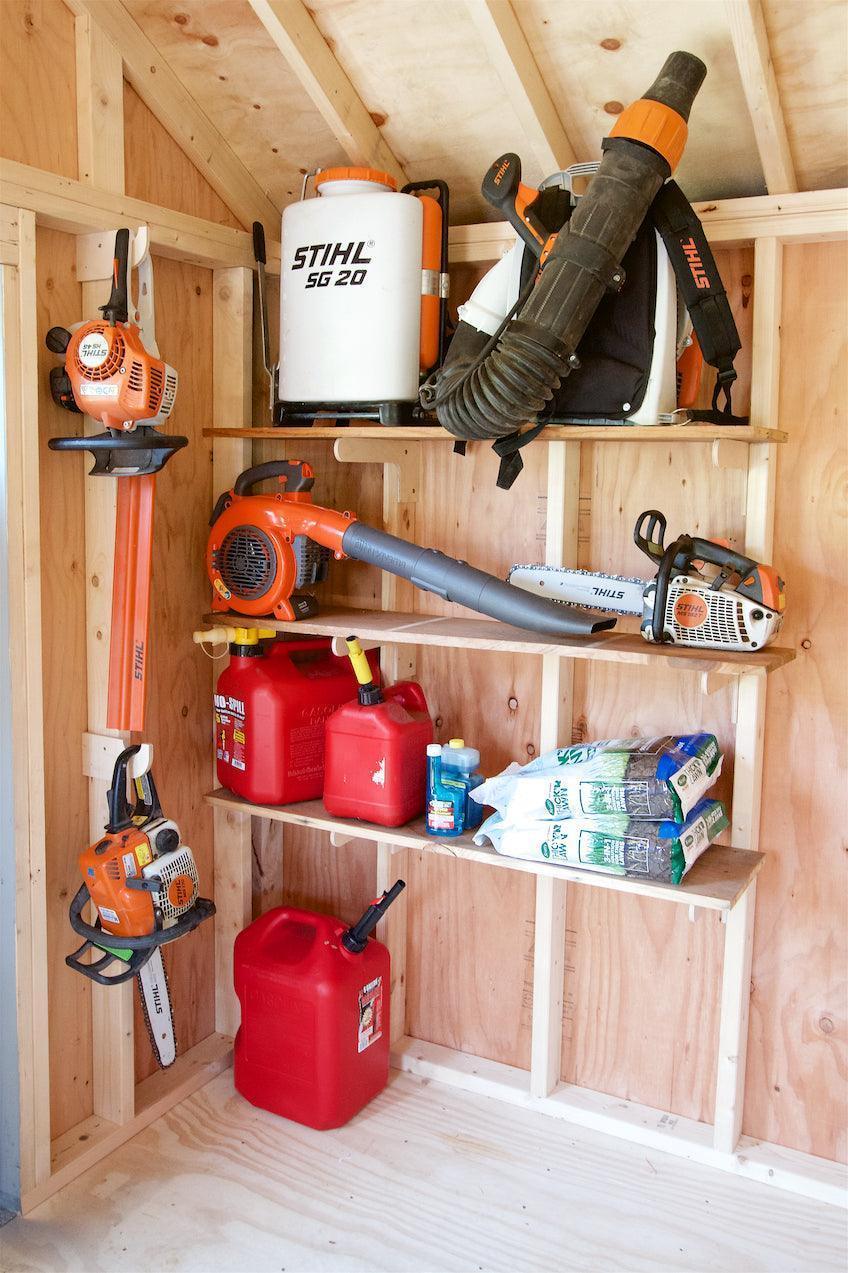 Shed Shelf Bracket Kit | Heavy-Duty Shed Organizer HangThis Up My Shed Organizing System